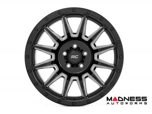 Custom Wheel 90 Series Wheel - One-Piece - Gloss Black w/ Machined Spokes| 18x9 | 6x5.5 | 0mm - Rough Country